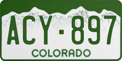 CO license plate ACY897