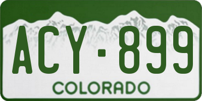 CO license plate ACY899