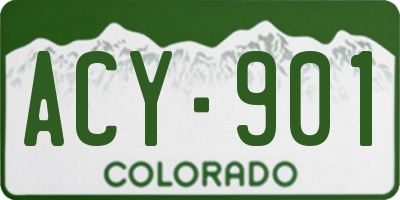 CO license plate ACY901