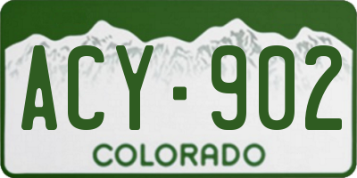 CO license plate ACY902