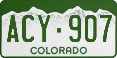 CO license plate ACY907