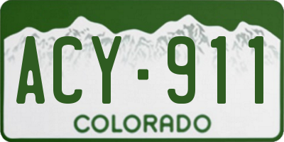 CO license plate ACY911