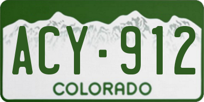 CO license plate ACY912