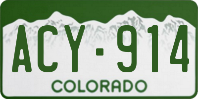 CO license plate ACY914