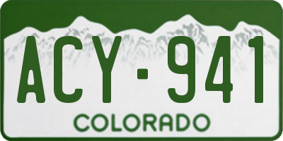 CO license plate ACY941