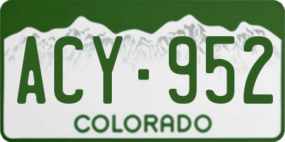 CO license plate ACY952