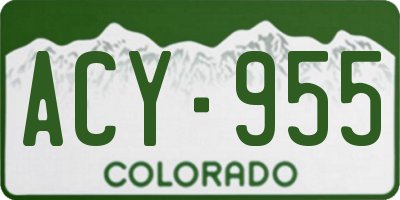 CO license plate ACY955