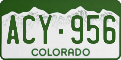 CO license plate ACY956