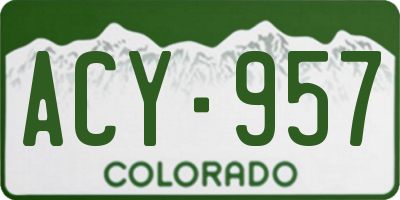 CO license plate ACY957