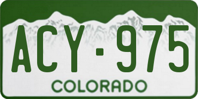 CO license plate ACY975