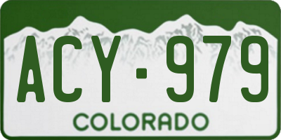 CO license plate ACY979