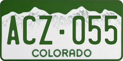 CO license plate ACZ055