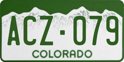 CO license plate ACZ079