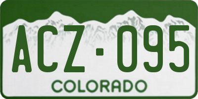 CO license plate ACZ095