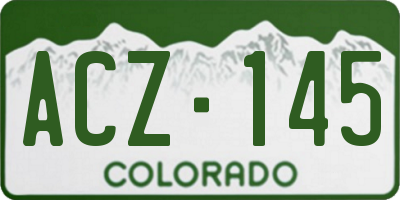 CO license plate ACZ145
