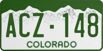CO license plate ACZ148
