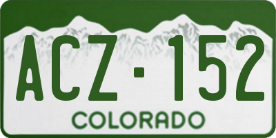 CO license plate ACZ152