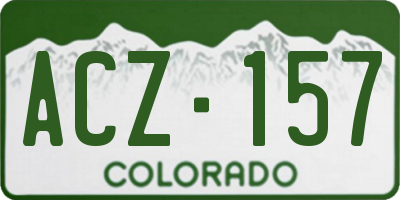 CO license plate ACZ157