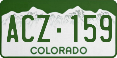 CO license plate ACZ159