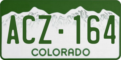 CO license plate ACZ164