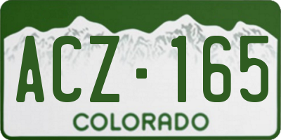 CO license plate ACZ165