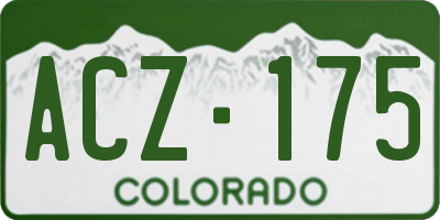 CO license plate ACZ175