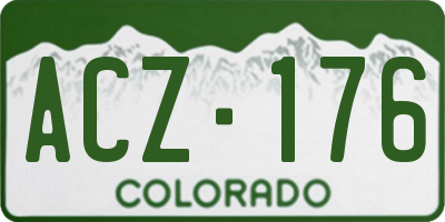 CO license plate ACZ176