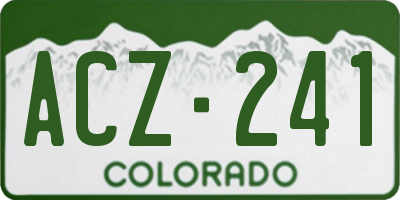 CO license plate ACZ241