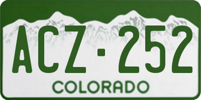 CO license plate ACZ252