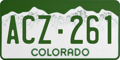 CO license plate ACZ261