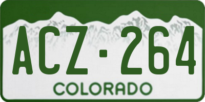 CO license plate ACZ264