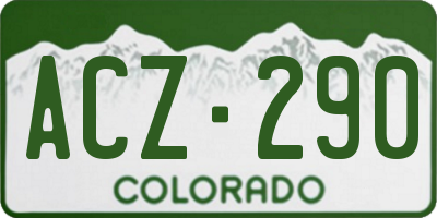 CO license plate ACZ290