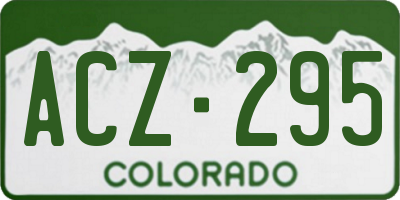 CO license plate ACZ295