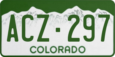 CO license plate ACZ297