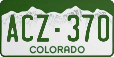 CO license plate ACZ370