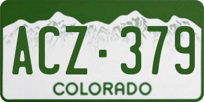 CO license plate ACZ379