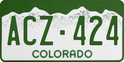 CO license plate ACZ424