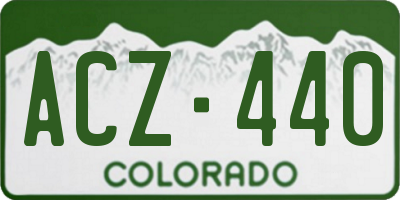 CO license plate ACZ440