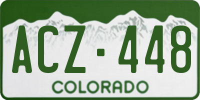 CO license plate ACZ448