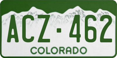 CO license plate ACZ462
