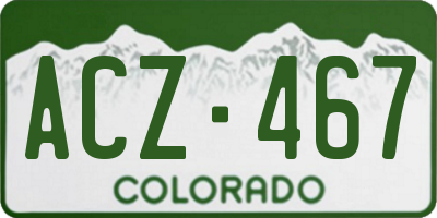 CO license plate ACZ467