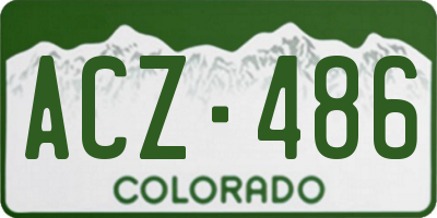 CO license plate ACZ486