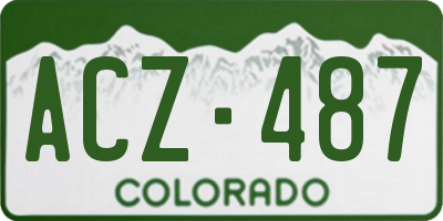 CO license plate ACZ487