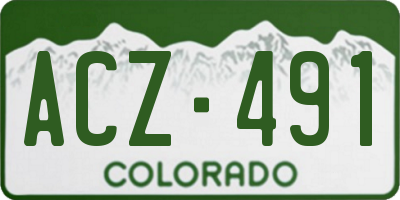 CO license plate ACZ491