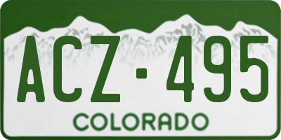 CO license plate ACZ495
