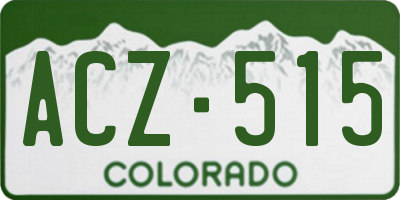 CO license plate ACZ515