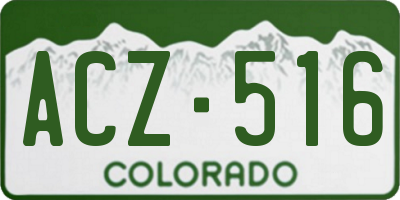 CO license plate ACZ516