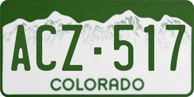 CO license plate ACZ517