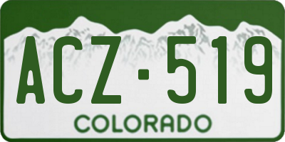 CO license plate ACZ519