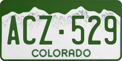 CO license plate ACZ529
